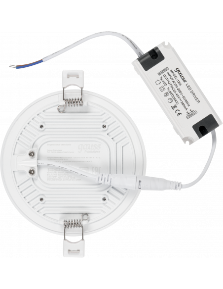 Светильник Gauss Frameless круг 12W 1200lm 4000K 85-265V IP20 монтаж Ø106 120*27мм LED 1/40