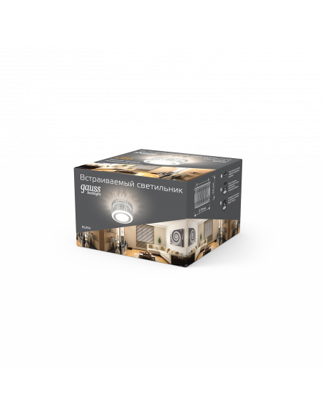 Светильник Gauss Backlight BL094 Кругл. Белый/Белый, Gu5.3, 3W, LED 3000K 1/30