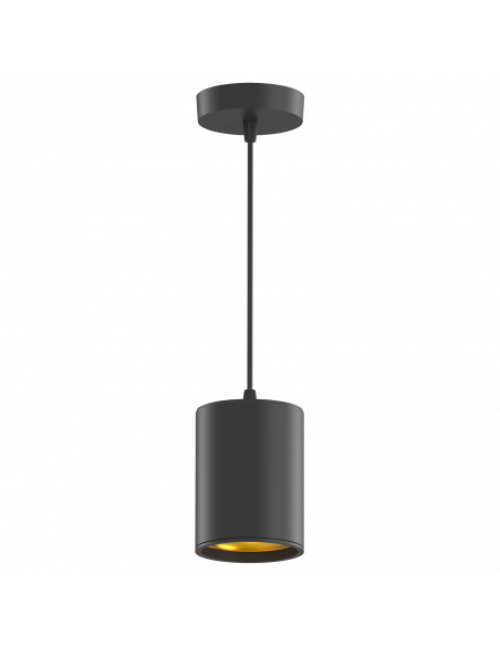 Светильник Gauss Overhead подвес цил12W 660lm 3000K 170-240V IP20 79*100мм черный золото LED 1/10