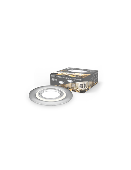 Светильник Gauss Backlight BL141 Кругл. Хром. Gu5.3, 3W, LED 3000K 1/40