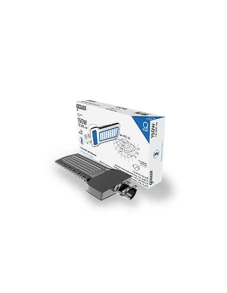 Светильник уличный Gauss Qplus 150W 18000lm 5000K 120-260V IP65 535*260*64мм черный КСС "Ш" LED 1/2