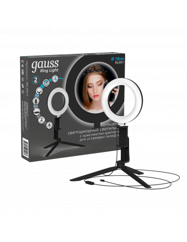 Светильник Gauss кольцевой 10W 600lm 3000-6500K...