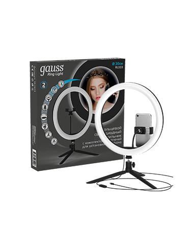 Светильник Gauss кольцевой 15W 800lm 3000-6500K...