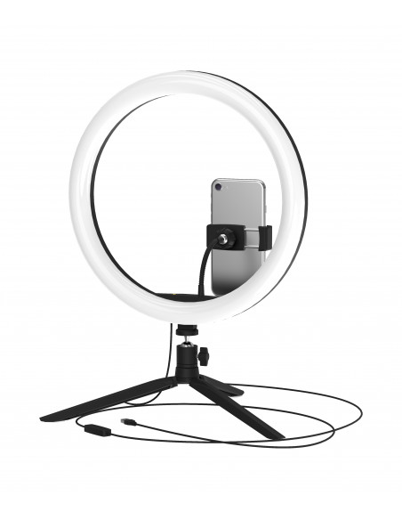 Светильник Gauss кольцевой 15W 800lm 3000-6500K 5V USB IP20 300*23мм черный дим пульт е LED 1/20