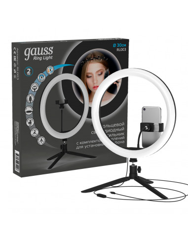 Светильник Gauss кольцевой 15W 800lm 3000-6500K...