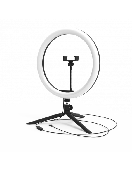 Светильник Gauss кольцевой 15W 800lm 3000-6500K 5V USB IP20 300*23мм черный дим пульт е LED 1/20