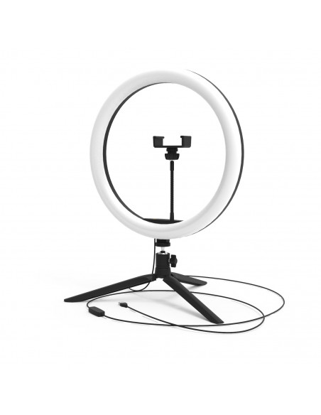 Светильник Gauss кольцевой 15W 800lm 3000-6500K 5V USB IP20 300*23мм черный дим пульт е LED 1/20