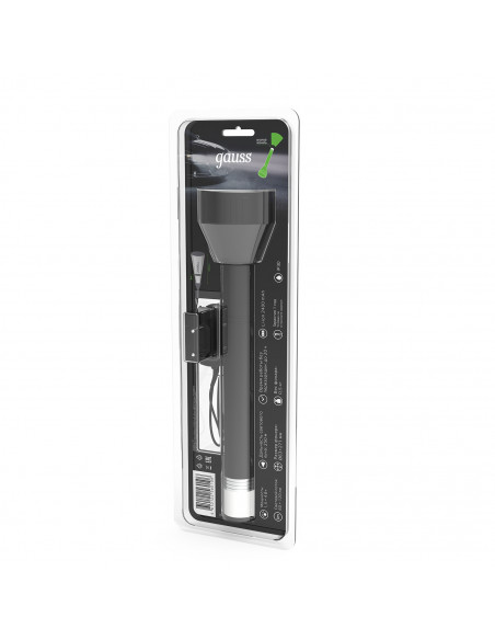 Фонарь ручной Gauss модель GFL201 5.5W 180lm Li-ion 2400mAh LED 1/10/40