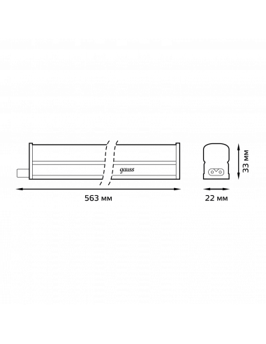 Светильник Gauss TL Elementary линейный 7W...