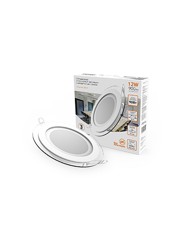 Светильник Gauss Glass круг 12W 900lm 3000K...
