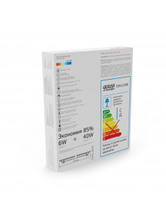Светильник Gauss Slim круг 6W 460lm 6500K 180-265V IP20... 2