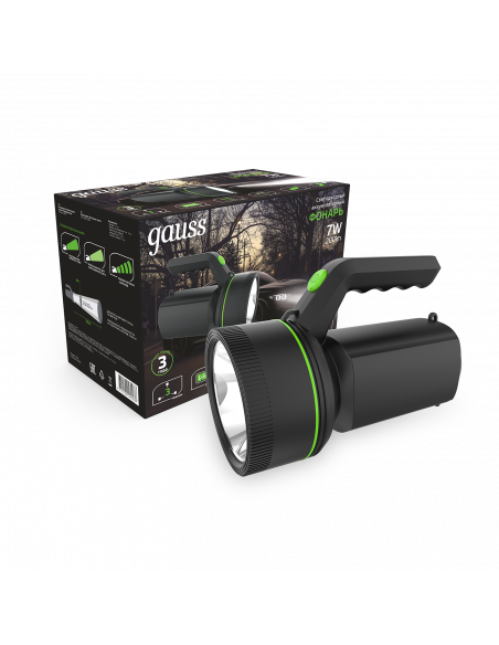 Фонарь прожекторный Gauss модель GFL601 7W 200lm Li-ion 3000mAh LED 1/10/30