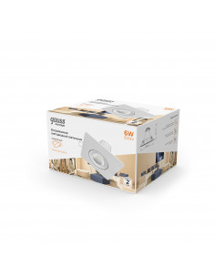 Светильник Gauss Downlight квадрат 6W 500lm 3000K... 2