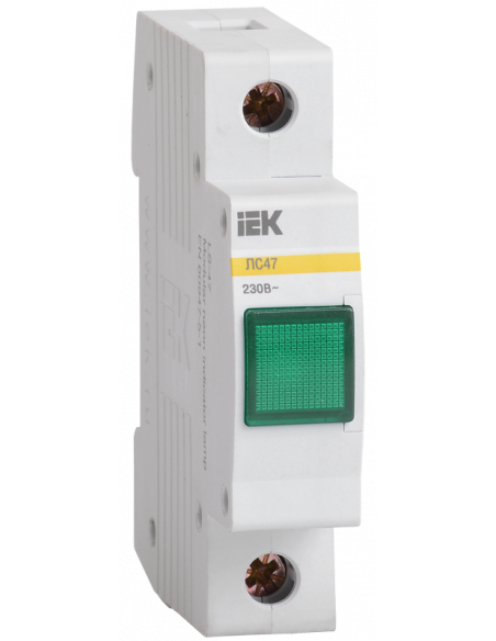 Лампа сигнальная ЛС-47 зеленая IEK
