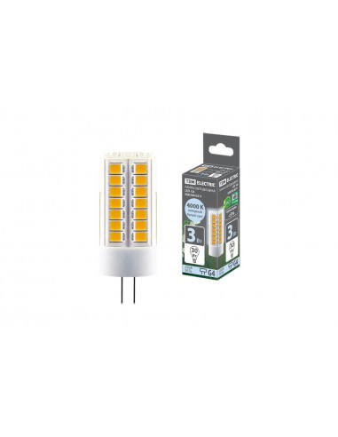 Лампа светодиодная G4-3 Вт-230 В-4000 К, SMD,...