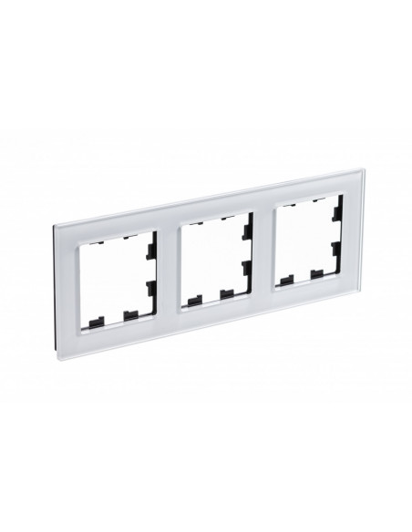 SE AtlasDesign Nature Стекло белый Рамка 3-ая, Schneider Electric, Белый