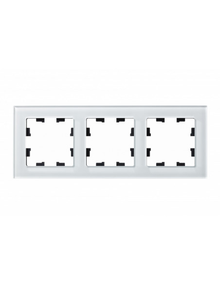 SE AtlasDesign Nature Стекло белый Рамка 3-ая, Schneider Electric, Белый