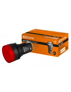 Лампа AD-22DS(LED)матрица d22мм красный 230В TDM