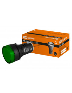 Лампа AD-22DS(LED)матрица d22мм зеленый 230В TDM