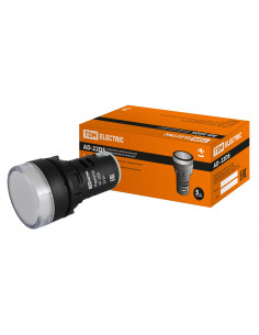 Лампа AD-22DS(LED)матрица d22мм белый 24В AC/DC TDM