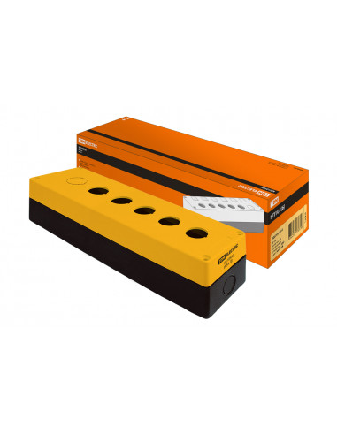 Корпус КП105(6) для кнопок 5(6) мест желтый TDM
