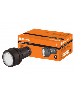 Кнопка SB7-CW3161-24V(LED) d22мм 1з белая TDM